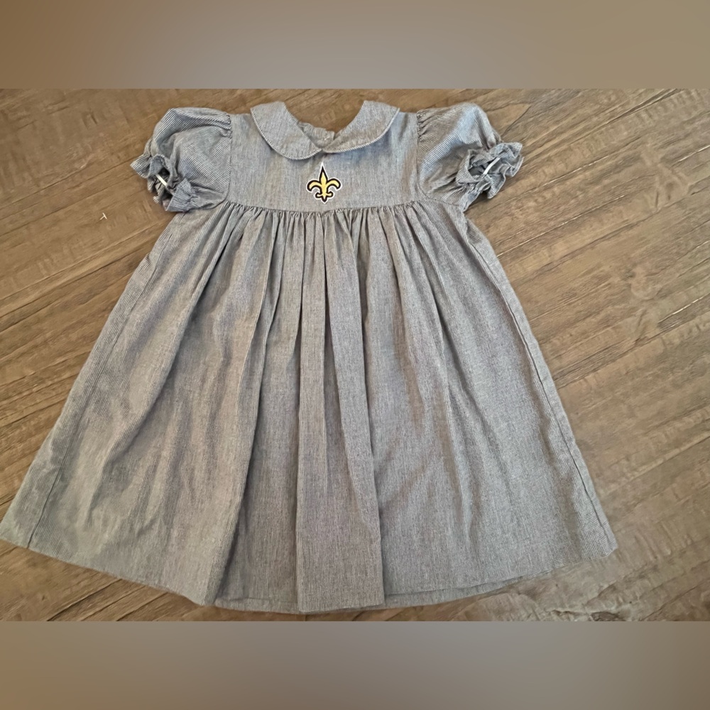 New Orleans Saints Girls 24 month Fluer de Lis dress